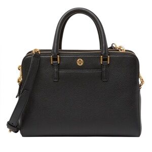 Tory Burch Georgia Double Zip Pebbled Leather